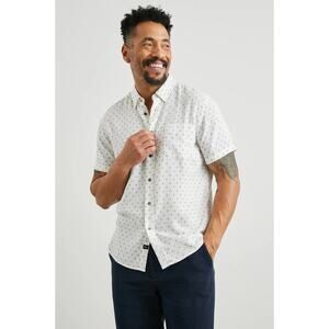 Rails Men's Autumn Calico White Floral Buton Down Carson Shirt Size XL